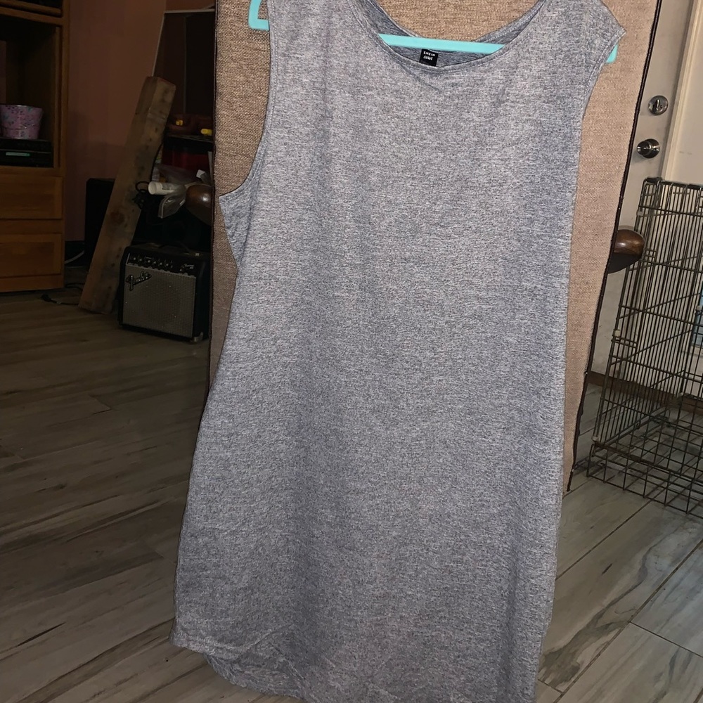 Grey heavy material dress